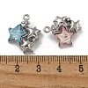 Rack Plating Alloy Rhinestone Pendants PALLOY-F312-04P-3