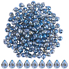 2 Strands Transparent Electroplate Glass Beads Strands EGLA-SP0001-24B-1