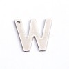 Tarnish Resistant 304 Stainless Steel Letter Charms STAS-O072-W-1