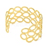Ion Plating(IP) Oval 304 Stainless Steel Cuff Bangles for Women BJEW-B104-16G-3