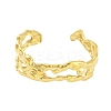 Real 18K Gold Plated 304 Stainless Steel Open Cuff Rings for Women RJEW-B061-01G-06-2