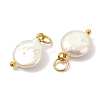 Natural Baroque Keshi Pearl Pendants PALLOY-JF05713-2