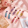 4 Pairs 4 Colors Alloy Enamel Pencil Dangle Stud Earrings for Teachers' Day EJEW-AN0004-86-7