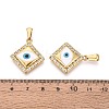 304 Stainless Steel Rhinestone & Enamel Pendants STAS-T072-84A-G-3