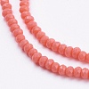 Opaque Solid Color Glass Bead Strands X-GLAA-F078-A03-3