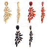 3 Pairs 3 Colors Resin Wing Dangle Stud Earrings EJEW-FI0002-17-1