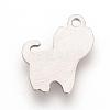 Tarnish Resistant 201Stainless Steel Kitten Stamping Blank Tag Pendants STAS-S057-19-2