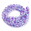 Transparent Spray Painted Crackle Glass Bead Strands GLAA-N035-03C-A03-2