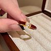 Zinc Alloy Enamel with Crystal Rhinestone Cuff Open Rings FS-WG5D95C-03-1
