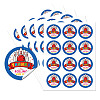5 Sheets Round Dot PVC Waterproof Decorative Sticker Labels DIY-WH0481-02-1