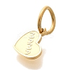 Mother's Day PVD Vacuum Plating 304 Stainless Steel Charms X-STAS-U035-10G-2