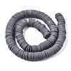 Flat Round Handmade Polymer Clay Beads CLAY-R067-12mm-41-3