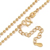 Brass Ball Chain Necklaces for Women NJEW-U011-07G-2