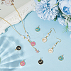 8Pcs 4 Colors Rack Plated Brass Enamel Charms KK-BC0015-22-4