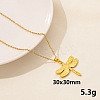Animal Stainless Steel Dragonfly Pendant Necklace for Women QG3482-4-1
