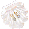 Shell Shaped Porcelain Jewelry Storage Display Trays for Rings AJEW-SP0006-06B-01-1