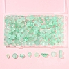 120Pcs 8 Styles Spray Painted Transparent Glass Beads GLAA-FS0002-22-6