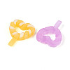 Luminous & Frosted Transparent Resin Cabochons X-RESI-T026-09M-2