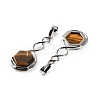 Natural Tiger Eye Pendants G-F777-05P-11-2