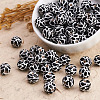 Printed Natural Wooden Beads WOOD-TA0001-57-6