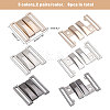 6 Pairs 3 Colors Alloy Interlocking Clasps FIND-CA0009-21-2