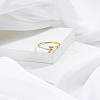 1Pc Letter Brass Rhinestone Open Cuff Rings for Women AJEW-LP0004-47Z-G-3
