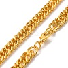 Iron Cuban Link Chain Necklaces for Women Men NJEW-A028-01G-G-2
