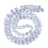Electroplate Transparent Glass Beads Strands EGLA-N002-32-3