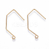 Brass Earring Hooks KK-N231-45-NF-1