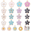 80Pcs 20 Style Light Gold Alloy Enamel Charms & Pendants ENAM-SC0002-73-1
