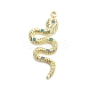 Snake Shape Alloy Rhinestone Pendants PALLOY-Q030-01A-1