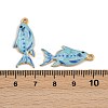 304 Stainless Steel Enamel Pendants STAS-P410-40C-02-3