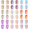 36Pcs 9 Colors Triple Color Resin European Beads RESI-TA0004-41-2