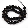 Natural Golden Sheen Obsidian Beads Strands G-S345-6mm-20-3