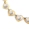 304 Stainless Steel Heart Link Bracelets for Women LS-BJEW-C076-02A-03-2