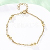 304 Stainless Steel Rope Chain Bracelets for Women BJEW-C094-10G-1