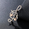 Rhinestone Music Note Brooch Pin MUSI-PW0002-014T-1