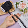 1 Roll 2-Layer Nylon Pleated Elastic Lace Trim OCOR-GF0003-73B-3