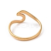 Ion Plating(IP) 201 Stainless Steel Wave Finger Ring for Women LS-RJEW-J051-04G-3