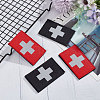 Gorgecraft 4Pcs 2 Colors Reflective First Aid Cross Patches PATC-GF0001-17-4