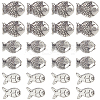 120Pcs 3 Styles Tibetan Style Alloy Beads TIBEB-SC0001-36-1