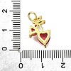 Brass Micro Pave Cubic Zirconia Pendants KK-V011-54G-3