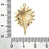 Brass Micro Pave Clear Cubic Zirconia Pendants KK-U065-13G-3