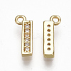 Brass Cubic Zirconia Charms KK-S348-330I-2