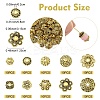 100Pcs 10 Styles Tibetan Style Alloy Flower Bead Caps TIBE-YW0001-84-3