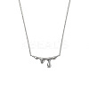 304 Stainless Steel Melting Drop Pendant Necklaces for Women PW-WG47804-02-1