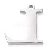Tarnish Resistant 304 Stainless Steel Letter Pendant Rhinestone Settings LS-STAS-J028-01L-2