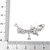 Brass Pave Clear Cubic Zirconia Links Connector Charms KK-K407-28P-3