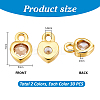 60Pcs 2 Colors Brass Micro Pave Cubic Zirconia Charms KK-PH0012-36-4