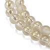 Frosted Transparent Glass Bead Strands GLAA-P065-6mm-01-4